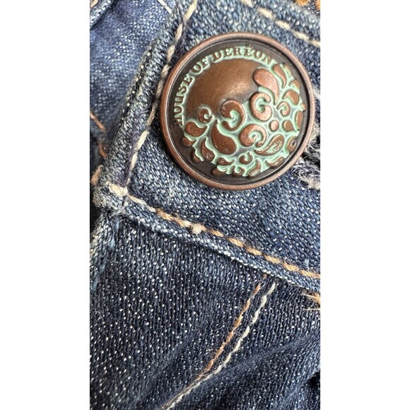 Beyonce House of Dereon Women's Jeans Hip Hop Size 2YK Vintage Grunge embroidere - Picture 6 of 12